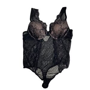 PURE‎ BEAUTY By Rene’ Rofe’ Lingerie Style CAT305289 Black Size Large